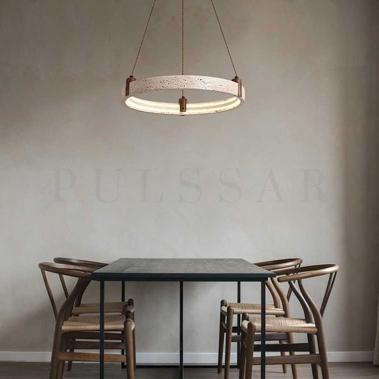 Мощность люстры для комнаты 20 кв м — кольцевая модель FLERION ONE из травертина