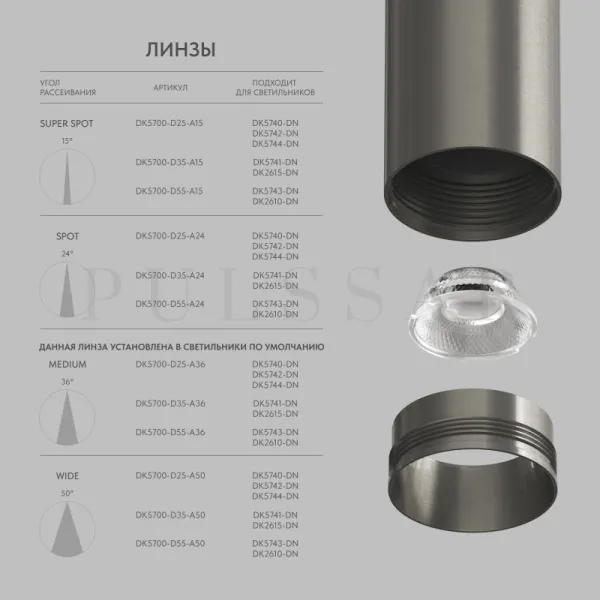 Линза SHINE Optics DK5700-D25-A15