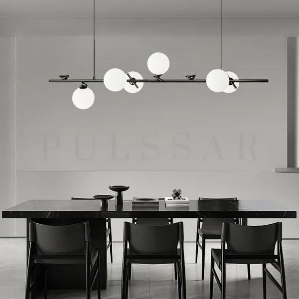 Реечная люстра KIRAN BLACK L