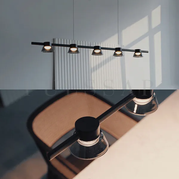 Реечная люстра HILDFRID L