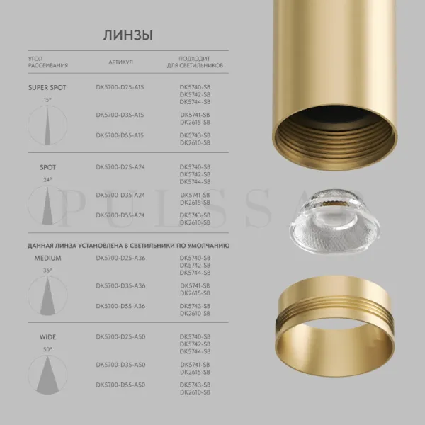 Линза SHINE Optics DK5700-D25-A36