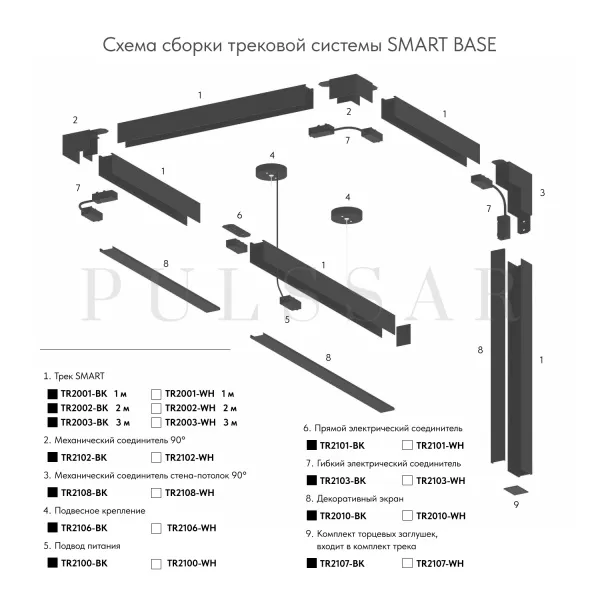 Угловой соединитель Denkirs TR2102-BK