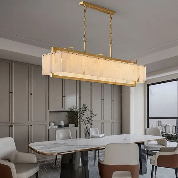 Реечная люстра ADINA MARBLE LONG