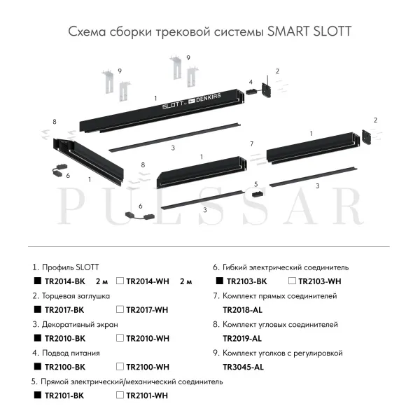 Прямой соединитель Denkirs TR2101-BK