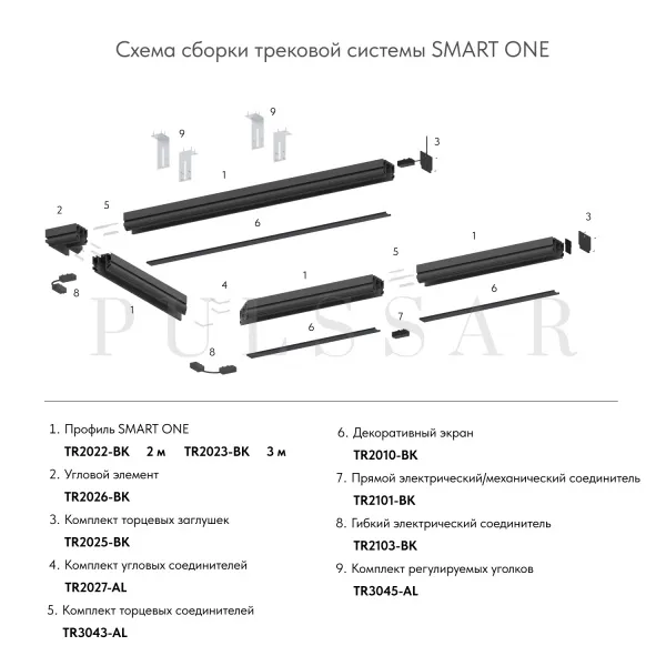 Прямой соединитель Denkirs TR2101-BK