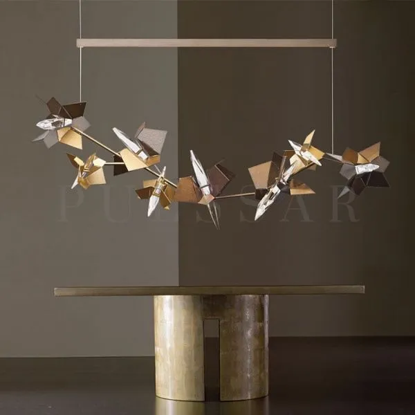 Реечная люстра BERGAMO