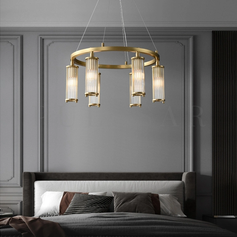 Дизайн света в спальне: люстра Hildis Ch для стильного интерьера Кольцевая люстра для спальни Hildis Ch: подсветка в спальне на потолке