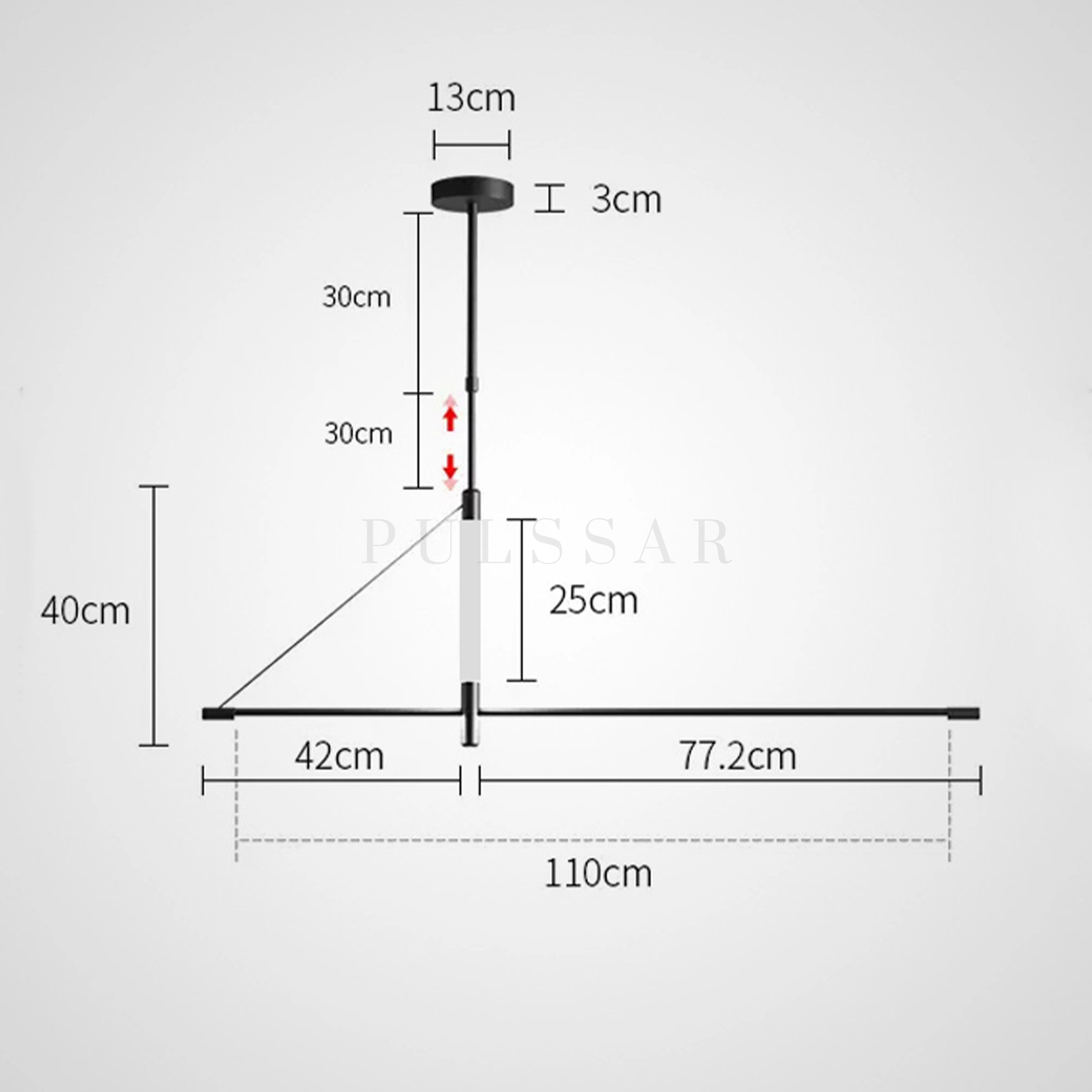 Реечная люстра REN