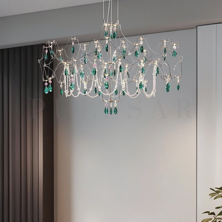 Подвесная люстра TERESA GREEN CRYSTAL