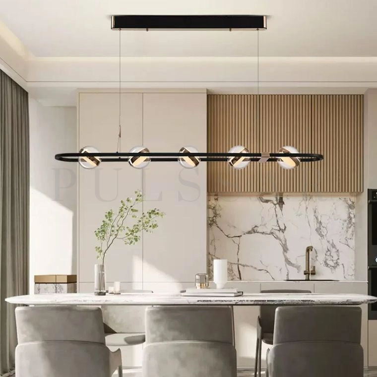 Реечная люстра SATURNA LONG