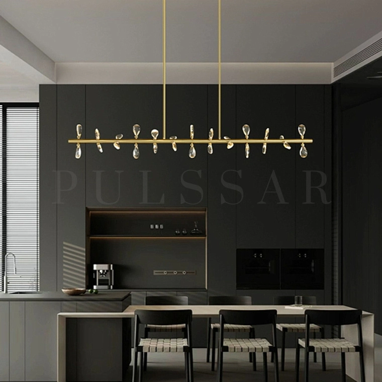 Реечная люстра GLORIOLE SPIN LINE