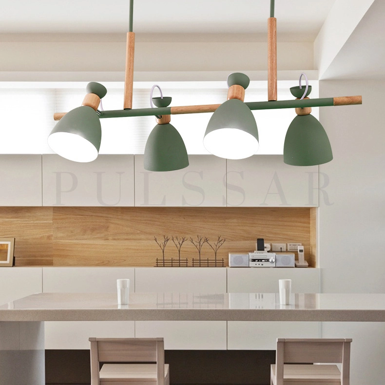 Реечная люстра TRIF WOOD LONG