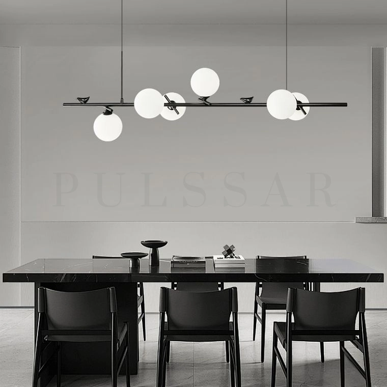 Реечная люстра KIRAN BLACK L