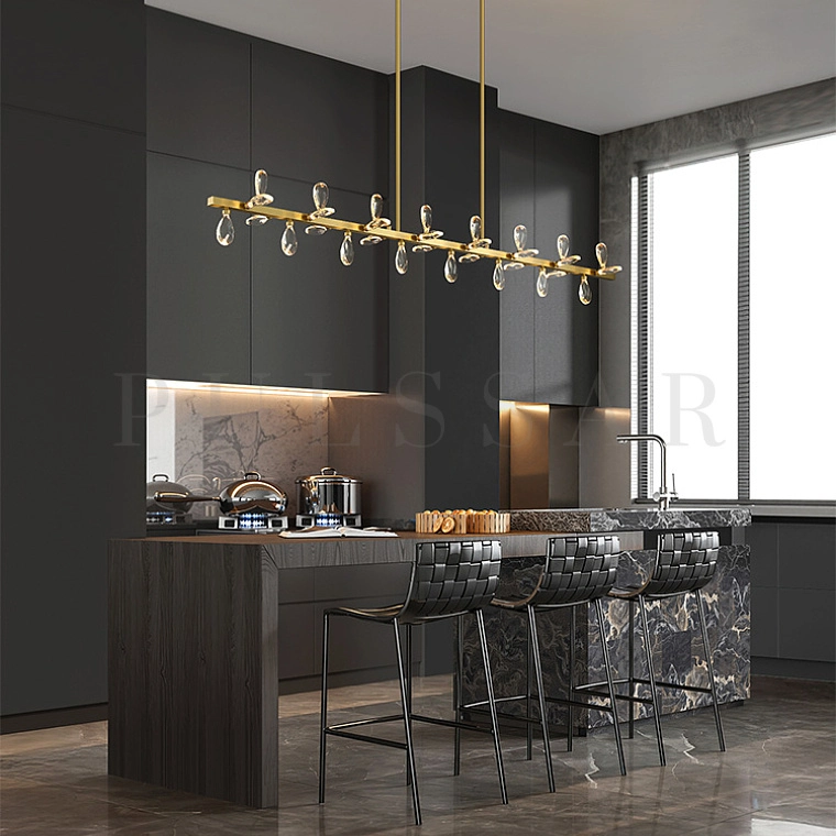 Реечная люстра GLORIOLE SPIN LINE