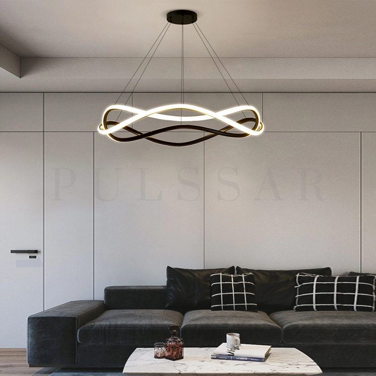 Кольцевая люстра PORTAL BLACK