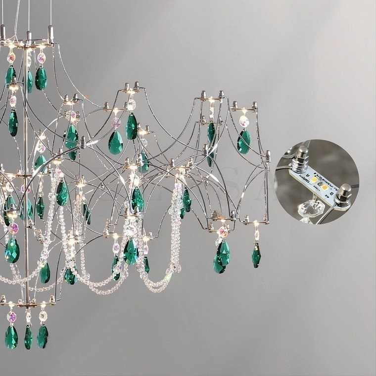 Подвесная люстра TERESA GREEN CRYSTAL