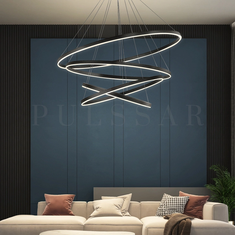 Кольцевая люстра CRUISE BLACK LITE