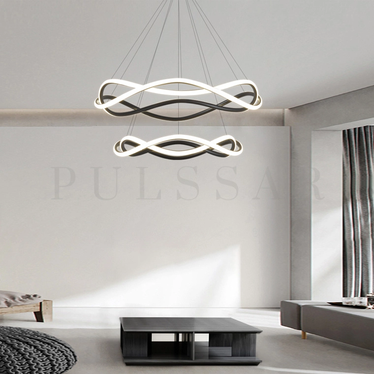 Кольцевая люстра PORTAL BLACK