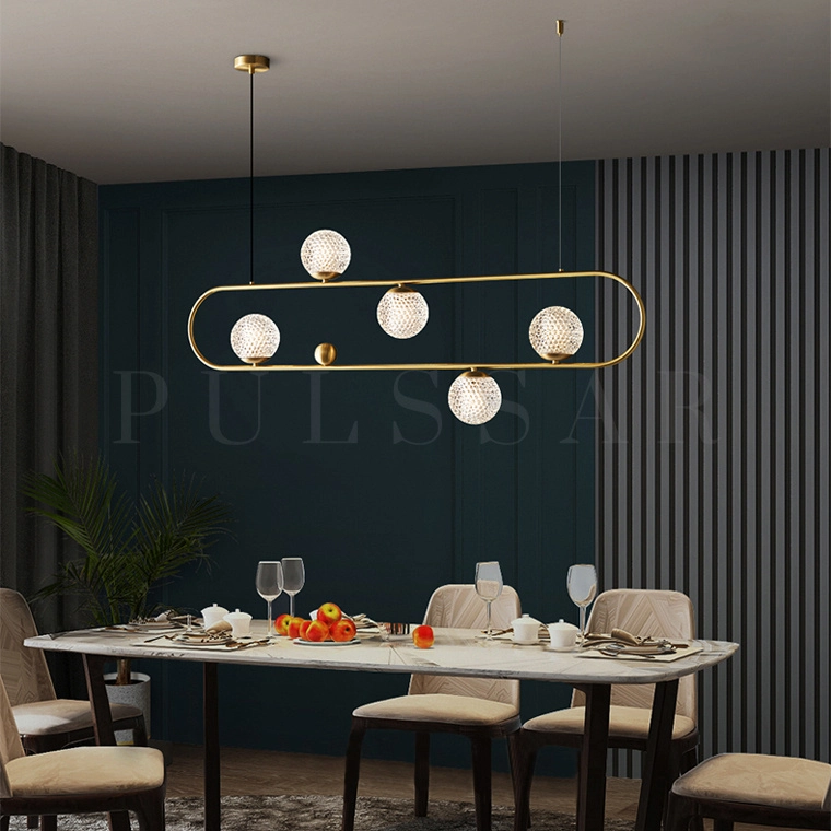 Реечная люстра HOOP LONG LUX