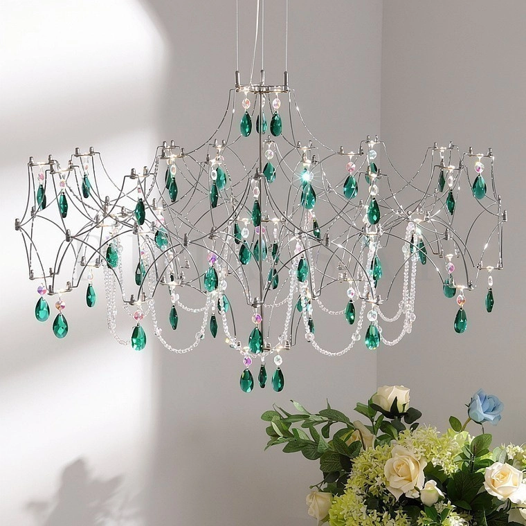 Подвесная люстра TERESA GREEN CRYSTAL