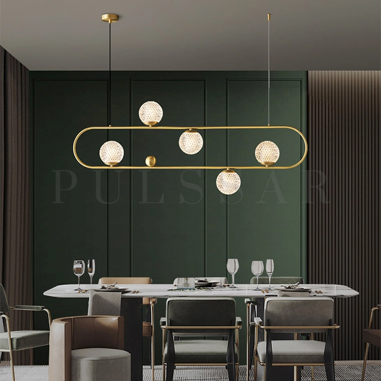 Реечная люстра HOOP LONG LUX