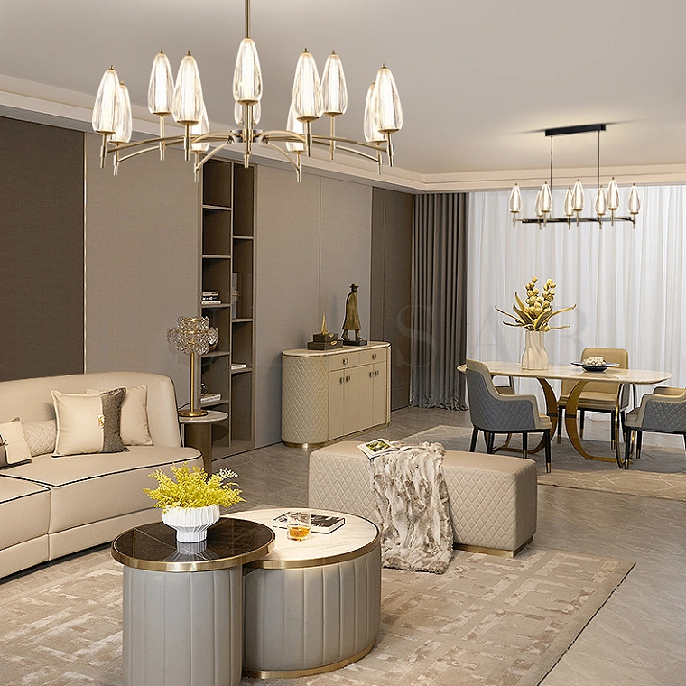 Реечная люстра CORNE LONG