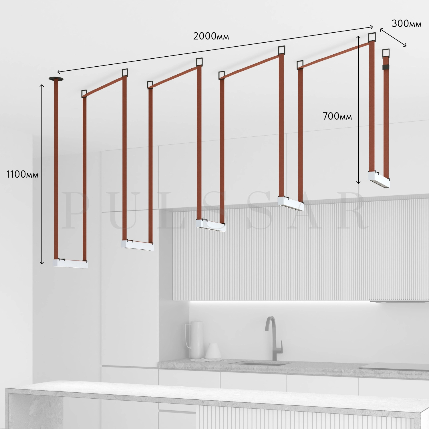 Комплект ременной трековой системы Belty DK55SET17-01-BR