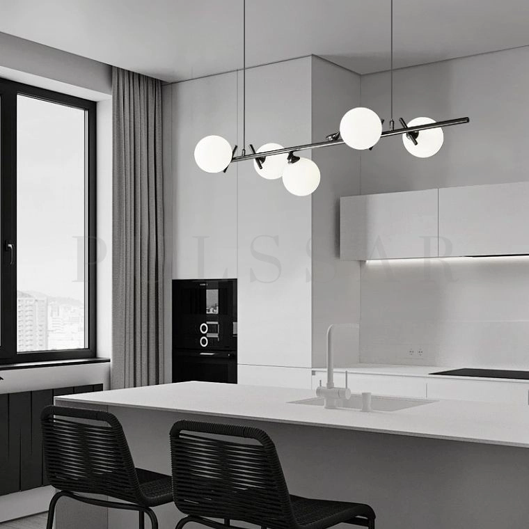 Реечная люстра KIRAN BLACK L