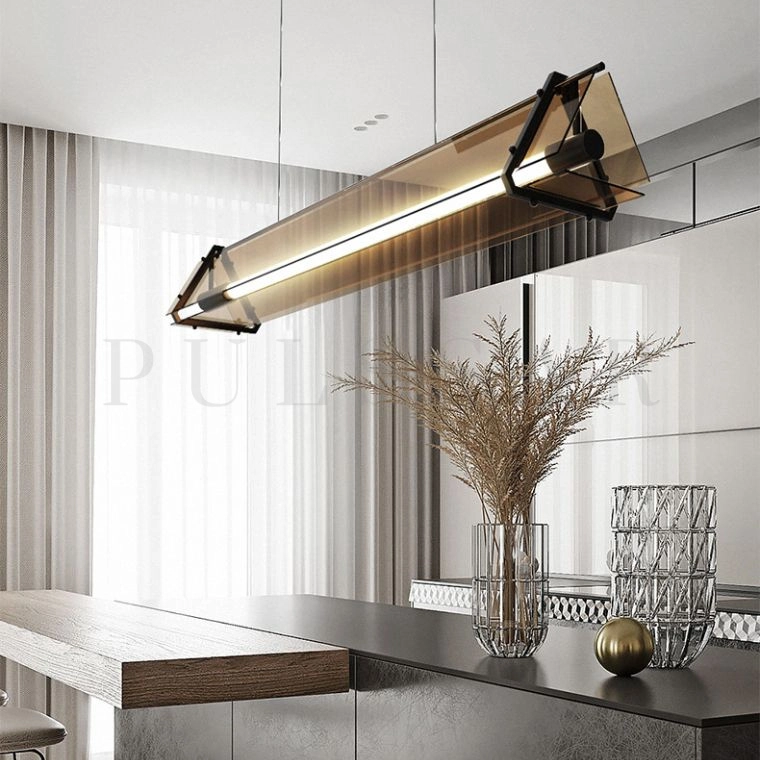 Реечная люстра HAGA LONG