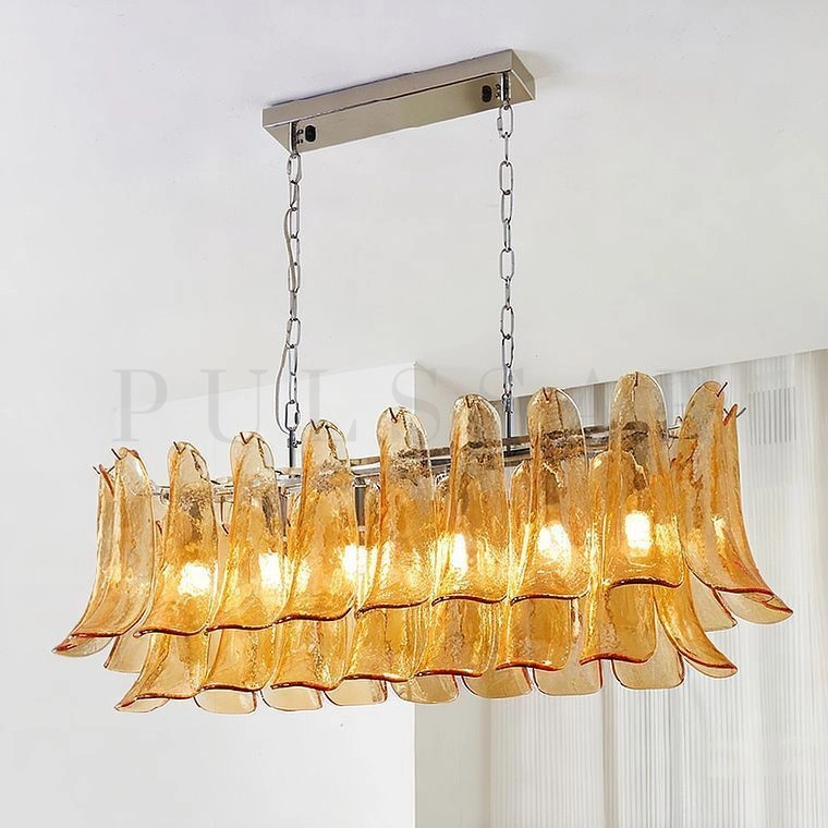 Реечная люстра LOBBY AMBER LONG