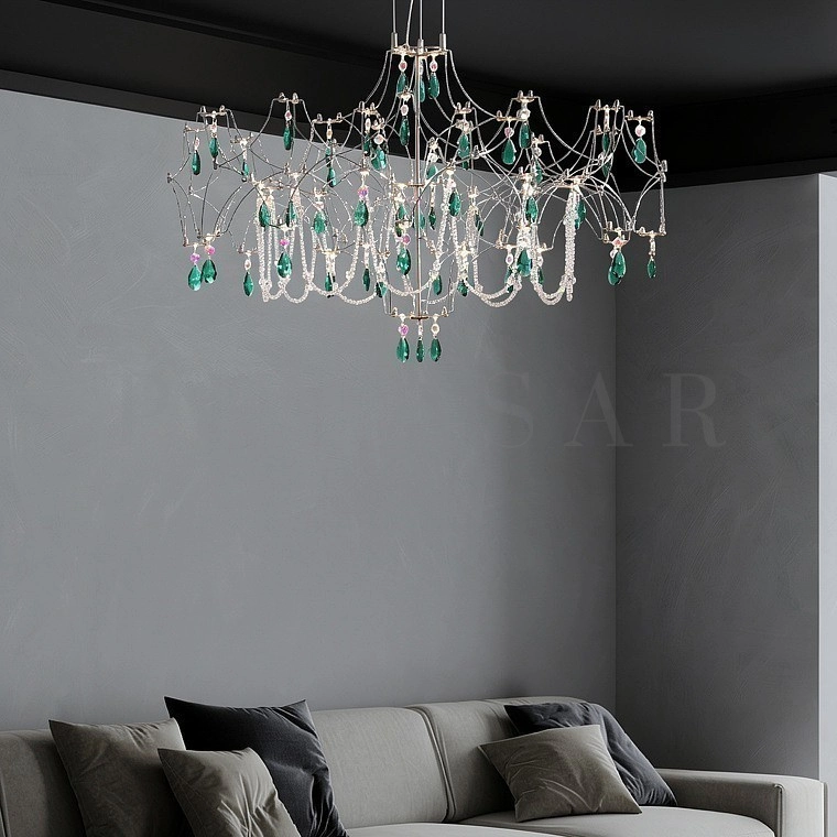 Подвесная люстра TERESA GREEN CRYSTAL