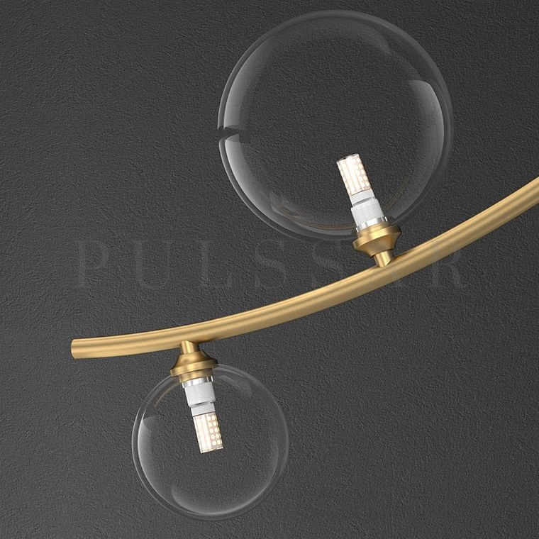 Реечная люстра MELODY WAVE