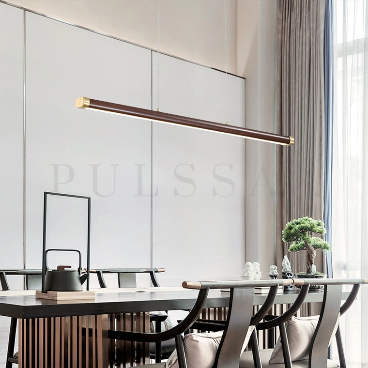 Реечная люстра RIVERA WOOD